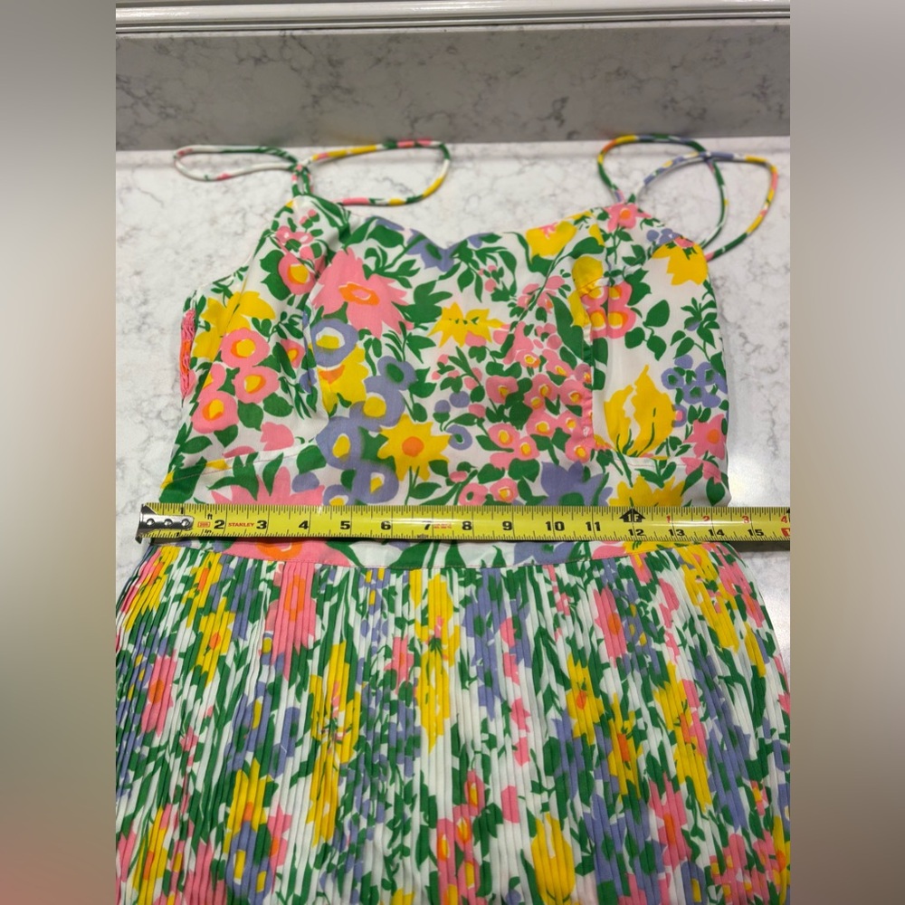 1960’s Vintage‎ Gabar Floral Multicolor Pleated Sunsuit Swimsuit Small Medium - Picture 8 of 12